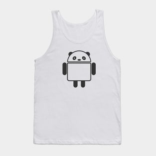 Panda Android robot style design Tank Top